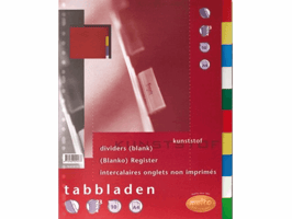 Tabbladen Multo A4 23-gaats 10-delig PP assorti