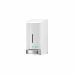 Roestvast stalen zeepdispenser inhoud 0,8 l met witte coating artikel afbeelding