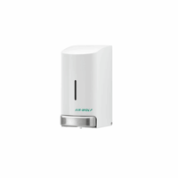 Roestvast stalen zeepdispenser (Kleur behuizing: wit; Oppervlak: met witte coating)