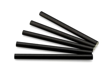 Drinkrietje papier (FSC®) zwart, ø 10 mm / 15cm