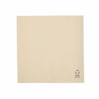 Servet gerecycled/ongebleekt 39x39cm ¼ vouw double point