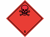 Gevarenetiket A31, 100X100mm rood opdruk zwart. Klasse 6 artikel afbeelding