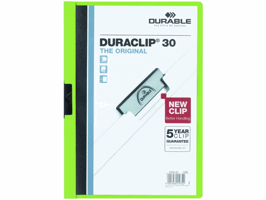 Durable Klemmap Duraclip® 1-30 vel, groen (pak 25 stuks)
