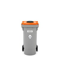 Verzamelaar voor spuitbussen verrijdbaar, inhoud 120 l h x b x d = 960x498x554 mm