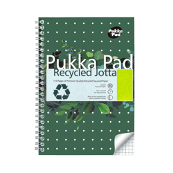 Notitieboek Pukka Jotta A5 ruit 5x5mm 110 pagina's 80gr groen