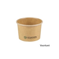 FSC® kraft/PLA sausbeker 1oz/45ml/61mm Ø