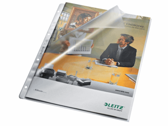 Leitz L-model showtas 0,08 mm, glashelder PVC, 4 rings (pak 100 stuks) artikel afbeelding