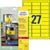 Etiket Avery Zweckform L6105-20 63.5x29.6mm geel 540stuks