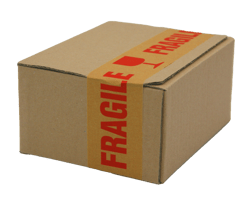 Papieren Tape ECO 50mm breed x 50mtr. Fragile Glas. Pak 6 rol