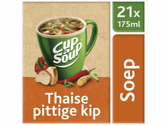 Unox Cup-A-Soup Thaise Pittige Kip (doos 21 stuks) artikel afbeelding
