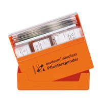ALUDERM®-ALUPLAST pleisterdispenser h x b x d = 122x160x57 mm, met inhoud oranje