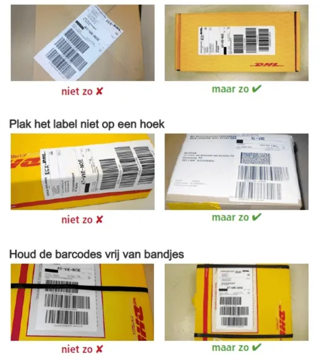 Hoe plaats je een verzendlabel goed