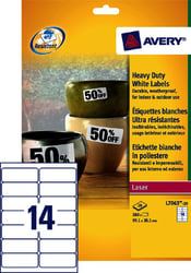 ETIKET AVERY L7063 99.1X38.1MM 280ST WIT artikel afbeelding