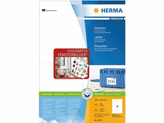 ETIKET HERMA 4676 105X148MM PREMIUM A4 400ST artikel afbeelding