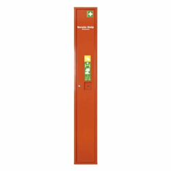 Verbandkast conform DIN 13157 met inhoud, signaaloranje, diepte 200 mm h x b = 2000x300 mm