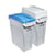 Sorteerstation voor kringloopmateriaal, set van 2 SLIM JIM® tuimeldeksel/flesinworp grijs