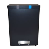Verzamelaar voor kringloopmateriaal RecycloKick 2x34 l, aluminium zwart