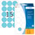 Etiket HERMA 2273 rond 32mm blauw 480 stuks