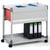 Hangmappenwagen voor 90 mappen, 1 etage, 1 plateau lichtgrijs