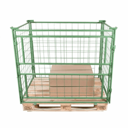 Palletframe nuttige hoogte 1000 mm, als opzetframe b x l = 1000x1200 mm, 1 lange wand in 2 delen uitneembaar