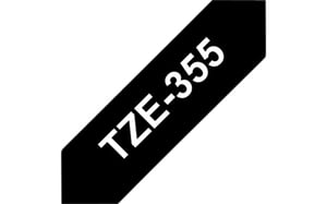 Brother TZe tape voor P-Touch 24 mm, wit op zwart