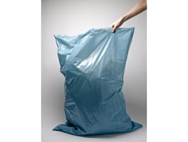 Afvalzak 165 liter, 80 x 120 cm, T70 LDPE, Blauw (rol 20 stuks)