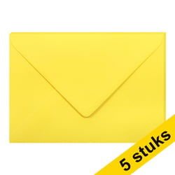 Envelop C5 120g intens geel/pk5