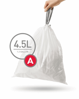 Simpelhuman afvalzakken met trekband, 4,5L, 29x40cm