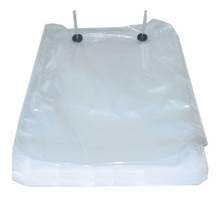 LDPE Beugelzakken, 260x440mm + 40 mm klep + 40mm bodemvouw, dikte 25 micron, transparant