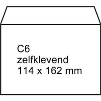 Envelop Raadhuis 114x162 P/S/ pk25