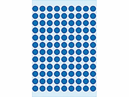 Etiket HERMA 1833 rond 8mm donkerblauw. Pak à 5 vellen à 108 etiketten.