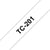 Labeltape Brother P-touch TC-201 12mm zwart op wit