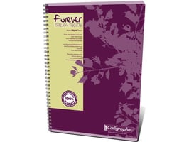 Clairefontaine Forever Spiraalblok A4, Gelinieerd, Rood en lila (pak 5 x 90 vel)