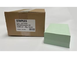 Staples Choice Receptenpapier A6 80g groen (1 doos x 5000 vel)