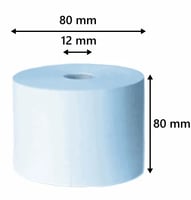 Kassarollen 80x80x12, 75 meter, thermisch blauw