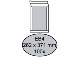 Envelop Quantore bordrug EB4 262x371mm zelfkl. wit 100stuks