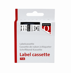 LABELTAPE QUANTORE 40913 9MMX7M WIT/ZWART artikel afbeelding