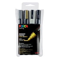 Lakmarker Uni Posca 1,8-2,5mm metal/pk4