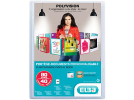 Elba Polyvision Showalbum, A4, 40 tassen, transparant