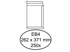 Envelop Quantore akte EB4 262x371mm zelfklevend wit 250stuks