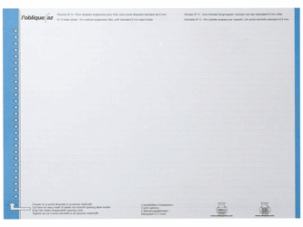 L'oblique Ruiterstrook Type 0, blauw, 6 x 296 mm (pak 270 stuks) artikel afbeelding