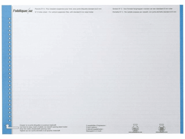 L'oblique Ruiterstrook Type 0, blauw, 6 x 296 mm (pak 270 stuks)