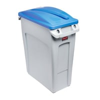 Afvalbak voor kringloopmateriaal SLIM JIM® inhoud 60 l, inwerpsleuf grijs