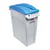 Afvalbak voor kringloopmateriaal SLIM JIM® inhoud 60 l, inwerpsleuf grijs
