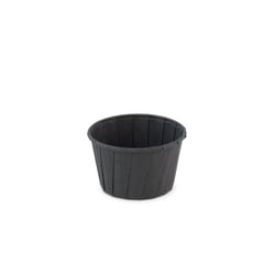 Bakje papier (FSC®) rond zwart 3.25oz / 96ml , ø 66 x h42mm