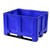 Palletcontainer van HDPE l x b x h = 1200x1000x790 mm, 3 lopers, gesloten, blauw artikel afbeelding