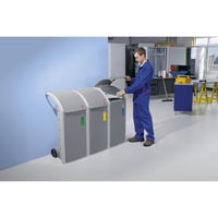 Afvalbak voor kringloopmateriaal ProfiLine WSB-K inhoud 120 l, b x h x d = 500x1120x450 mm grijs