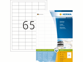 Etiket HERMA 4606 38.1x21.2mm premium wit 13000 stuks