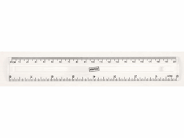 Staples Liniaal, barstbestendig, 20 cm / 8 inch, transparant