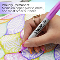 Viltstift Sharpie Glampop fijn assorti blister à 24 stuks